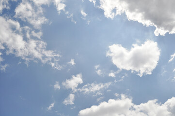 Obraz premium 파란하늘 흰색구름