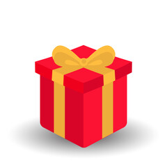 red gift box celebration design element