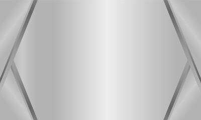 Modern metallic background with diagonal lines and smooth silver gradient design