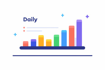 weekly productivity graph ui bar chart display