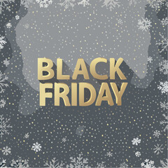 Premium Black and Gold Sale Poster Featuring Sparkling Black and Bold "Black" Text, Designed to Elevate Your Brand and Drive More Traffic During Holiday Sales

