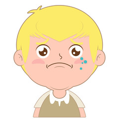 boy crying face cartoon cute