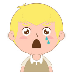 Obraz premium boy scared face cartoon cute