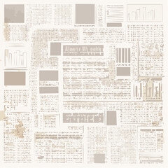 Obraz premium Grunge old newspaper texture background wallpaper