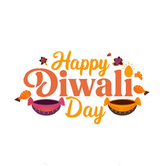 Happy Diwali Greeting with Lamps, Marigolds, and Decorative Elements – Festive Celebration Illustration