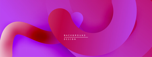 Abstract fluid shapes, vibrant purple hues, smooth gradients. Modern design element for backgrounds, presentations. Minimalist aesthetic.