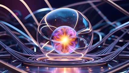 abstract background with glowing lights