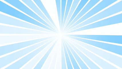 sunburst effect blue color, background template. Abstract blue sun rays vector background