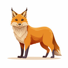 Obraz premium Cartoon Fox Character Illustration: A Charming Wildlife Portrayal in Animation Style