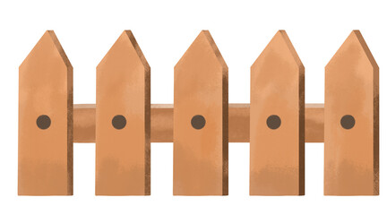 illustration of a wooden fence