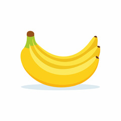 Illustration of a bunch of ripe yellow bananas with a simple and appealing design style