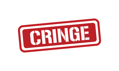 CRINGE red stamp text vector, rubber stamp