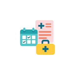 Calendar, task list, and file icons.