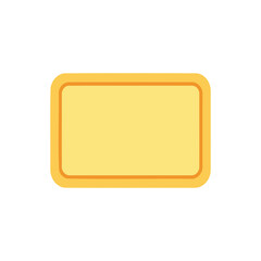 Simple yellow rounded rectangle shape for design elements.
