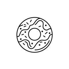 Donut Delight: Minimalist Line Art Icon