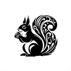 Fototapeta premium Squirrel holding a nut