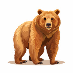 Fototapeta premium Majestic Bear Illustration: A Detailed Depiction of Wildlife in a Vector Style
