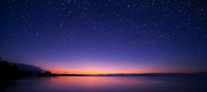 the night sky (夜空) starry-night-sky-lake_860805-
