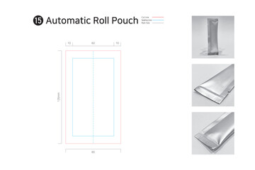 P3_15. Automatic packaging roll pouch. Can be used in liquid tea, liquid sauce, jelly, etc.