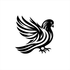 Obraz premium Stylized dove in flight