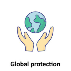 Global protection Vector Icon which can easily modify or edit
