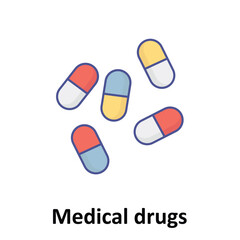 Medical drugs, Vector Icon which can easily modify or edit