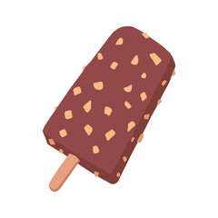 hand drawing colorful ice cream illustration. delicious dessert for summer holiday on the beach. isolated design