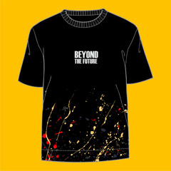 t shirt design abstract paint with typography template