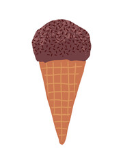 hand drawing colorful ice cream illustration. delicious dessert for summer holiday on the beach. isolated design