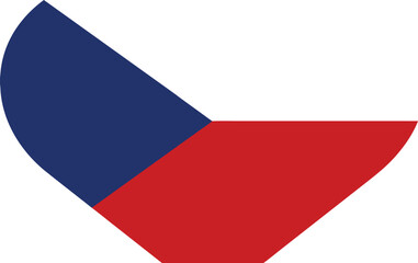 heart shaped czech republic flag vector design symbol of love and patriotism

