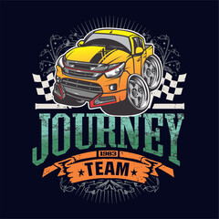 vector illustration of a retro car