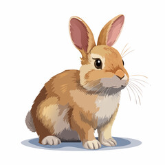 Obraz premium Charming depiction of a watercolor-style bunny rabbit isolated on a clean background