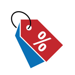 Discount icon. E-Commerce and Promotions. two Labels or tag with percentage. End of year, sale, buy. Flat design style.