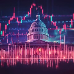 Capitol building overlaid with financial charts (5)
