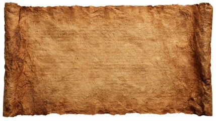 A piece of aged parchment lays flat, revealing faded writing and a textured surface. The document displays a weathered, rustic appearance suggesting a rich history.
