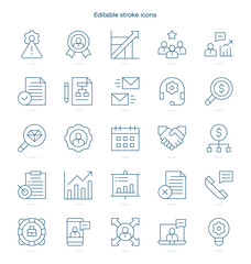 Consulting stroke icon. Consulting line icon set. editable stroke icon pack
