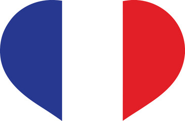 French Flag Heart Patriotic Symbol Love