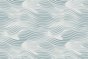 A repeating pattern of teal wavy lines on a light background creating a flowing and dynamic design look