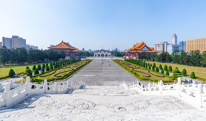 The main gate of National Chiang Kai-shek (CKS) Memorial Hall, the landmark for tourist attraction...