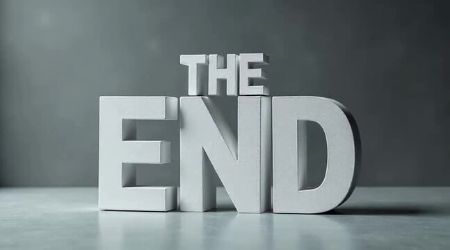 Bold Goodbye—A Stark End in White Blocks