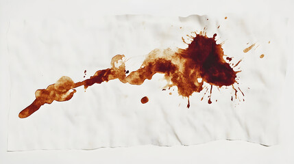 Bloodstains on a white fabric surface showing splatter and streaks.