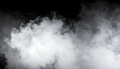 Naklejka premium Abstract grayscale image of swirling smoke against a black background (2)