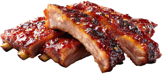 Close-up of glazed ribs