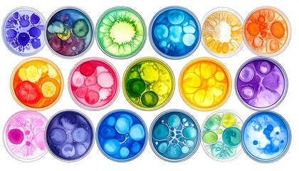 Colorful abstract petri dish art