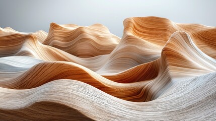 Obraz premium Abstract Fluid Texture Background: Dark Brown, Light Orange, Teal, Navy Wood Cloth Plastic Waves, Minimalist Cinematic HDR 