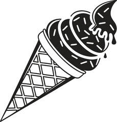 Black and white bread sandwich vector illustration on an abstract food design background