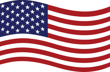 Fototapeta premium waving united states flag vector illustration symbol of freedom and patriotism