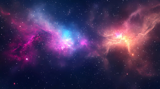 Colorful space galaxy cloud nebula. Stary night cosmos. Universe science astronomy. Supernova background wallpaper
