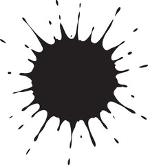 bold black ink splatter, perfect for grunge and artistic designs