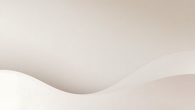Fototapeta ミニマルな淡いベージュの抽象波形グラデーション背景